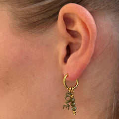 Boucles d'oreilles en or facettées forme olive