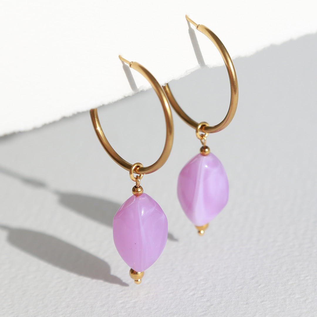 Ohrringe Rocks Flieder