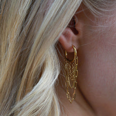 Goldene Ohrringe kettenreaktion
