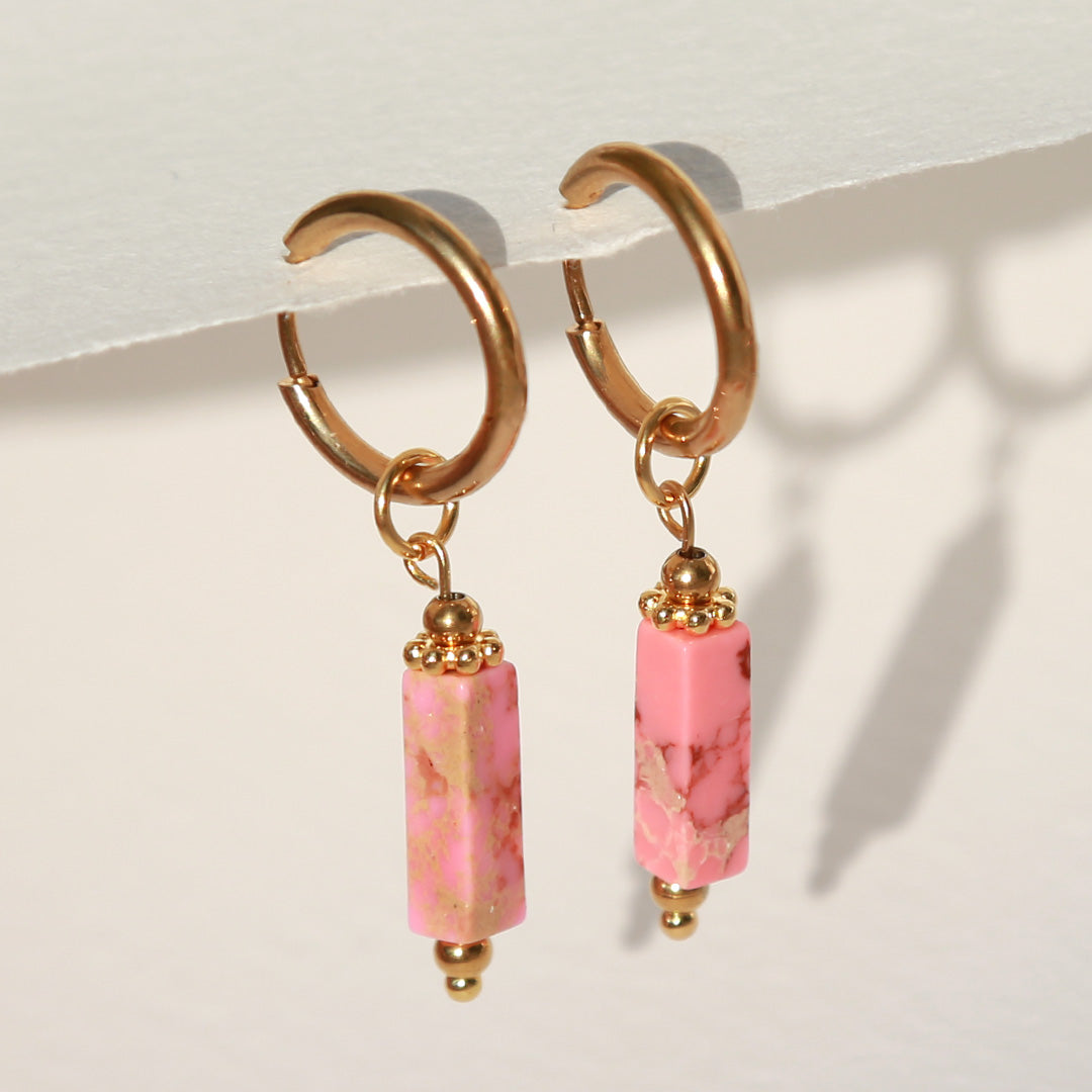 Ohrring Marmor rosa