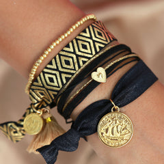 Armbanden set black coin