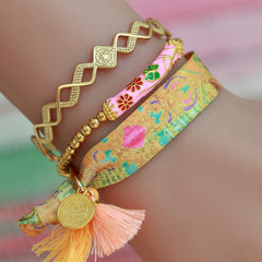 Bracelet gypsy flower pink