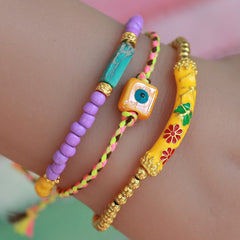 Bracelet gypsy flower yellow