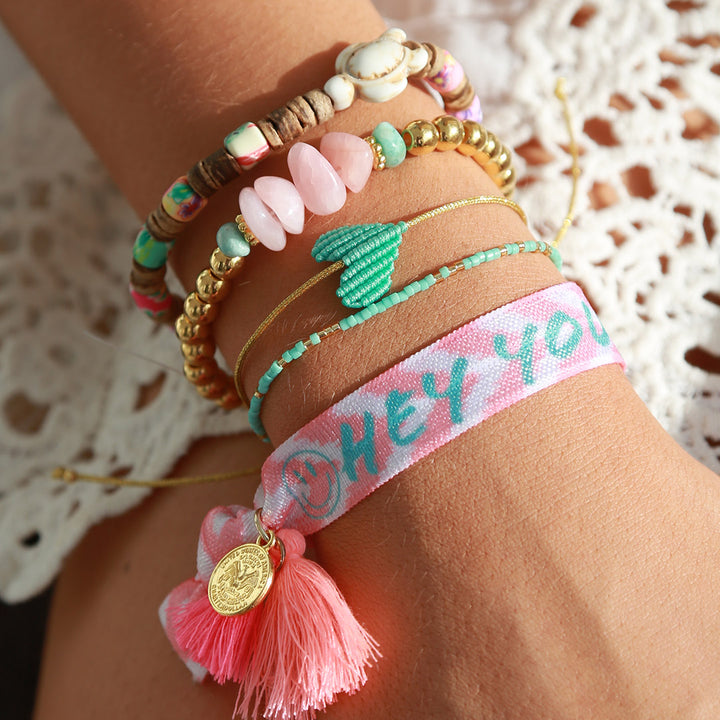 Bracelet amazonite rose et turquoise