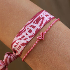 Love Ibiza heart armband framboos