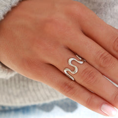 Bague en argent swirl