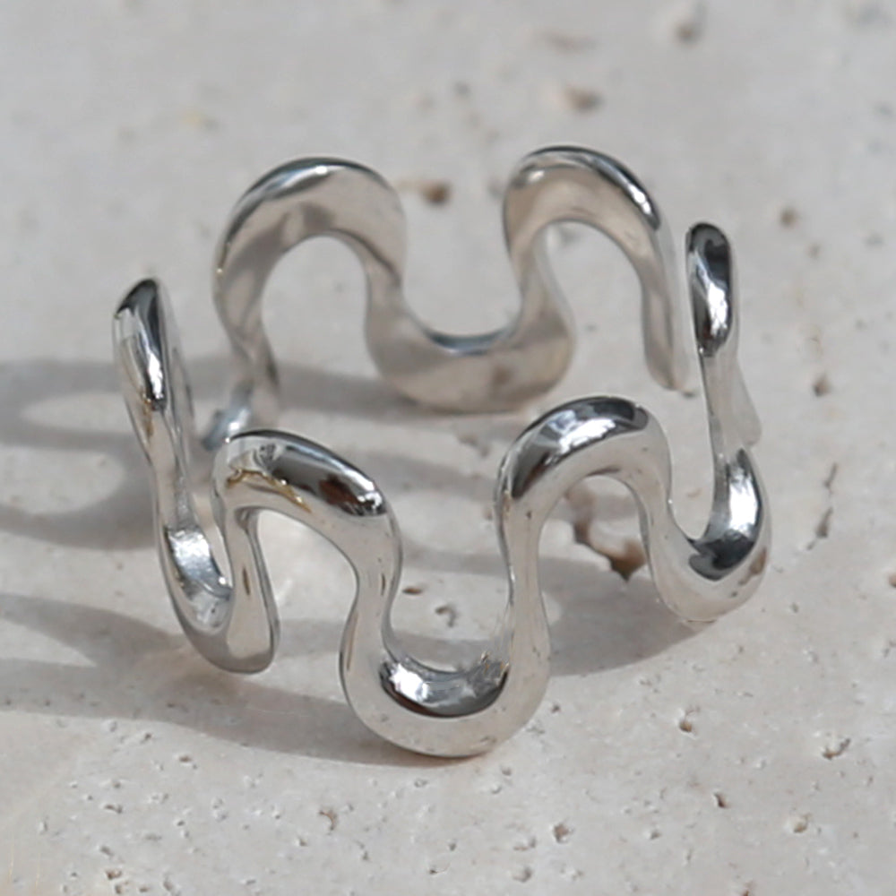 Bague en argent swirl
