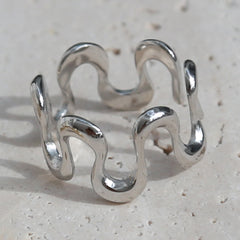 Bague en argent swirl