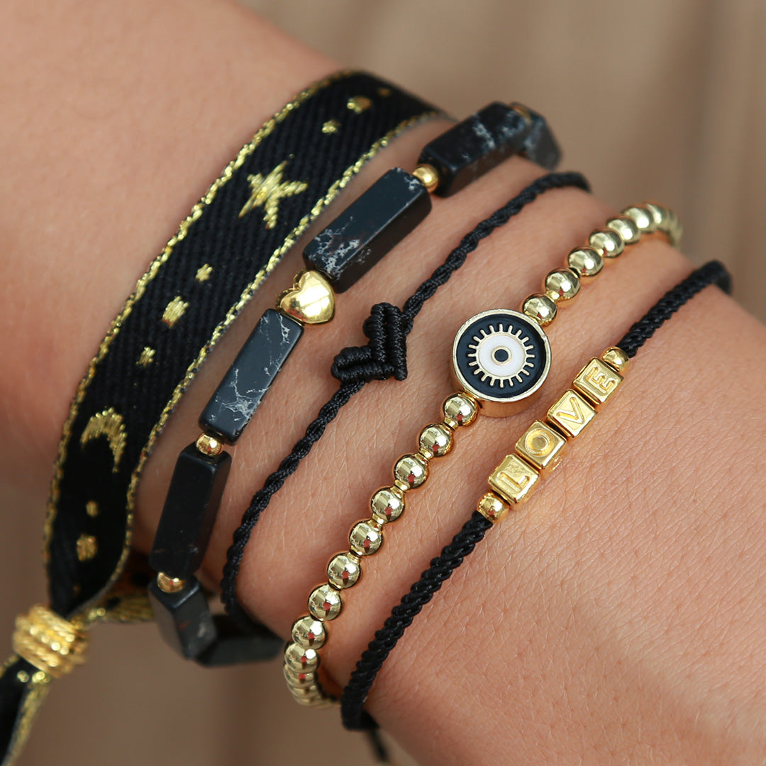 Armband mon amour zwart