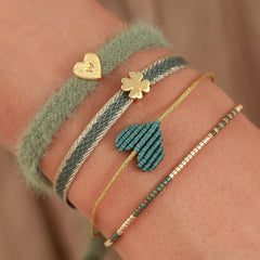 Miyuki bracelet olive gold