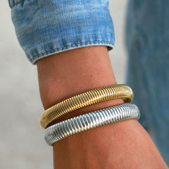 Stretch bangle zilver