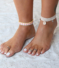 Anklet cream shell