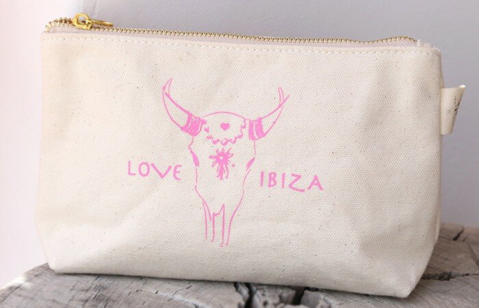 Make-up Tasche Love Ibiza pink