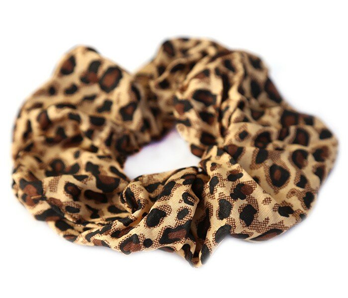 Scrunchie Baumwolle leopard brown