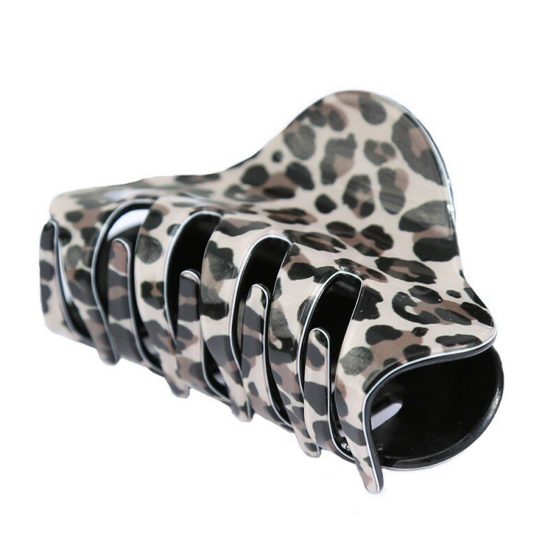 Haarspange Leopard beige large
