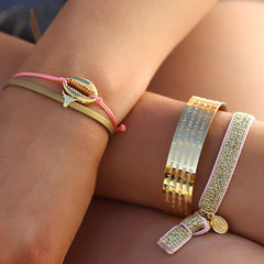 Bracelet coral gold shell