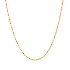 Gold necklace twisted