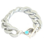Armband large chain silber turquoise
