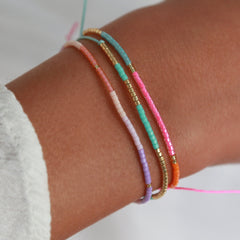 Armband Miyuki pink mint