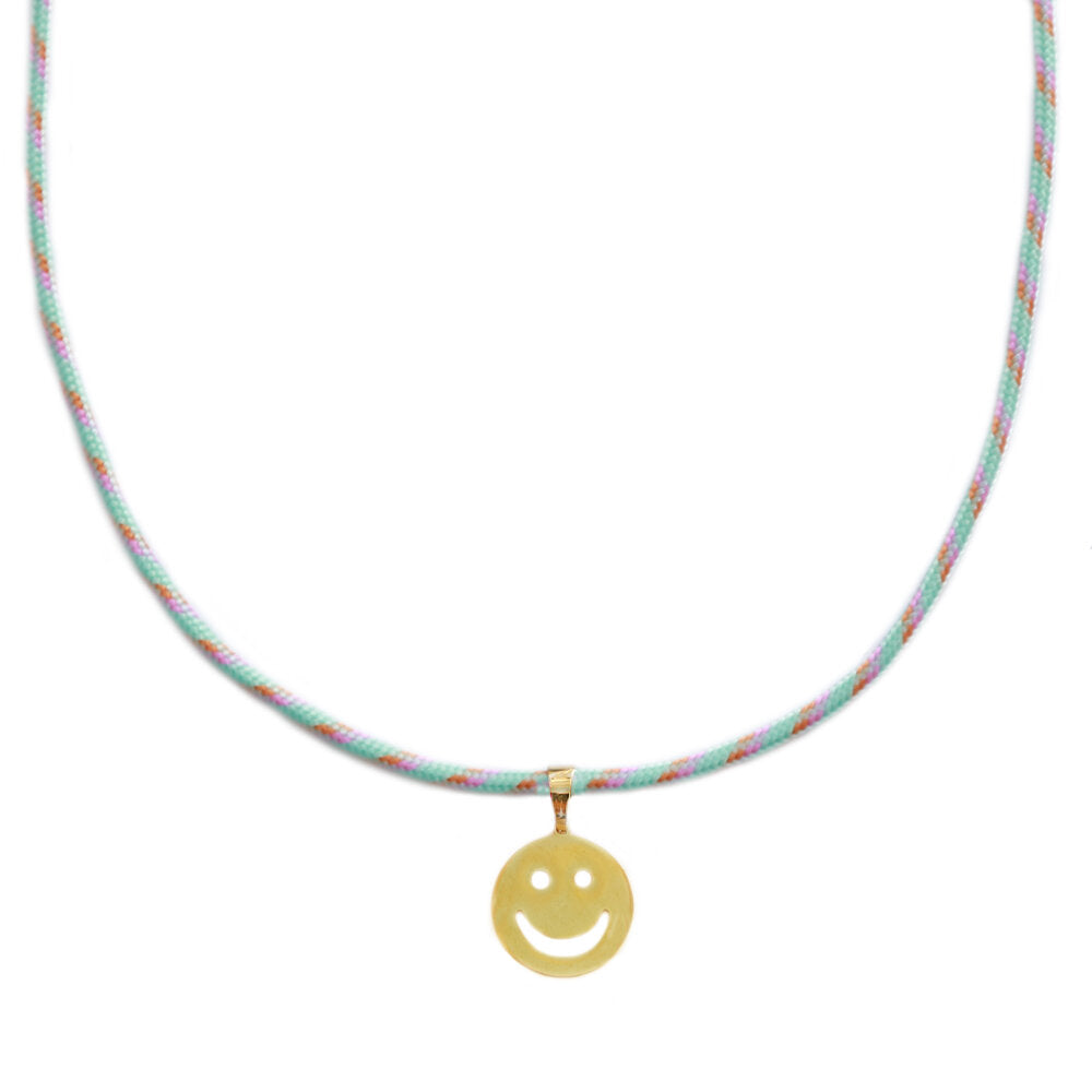 Kette summer smiley mint gold
