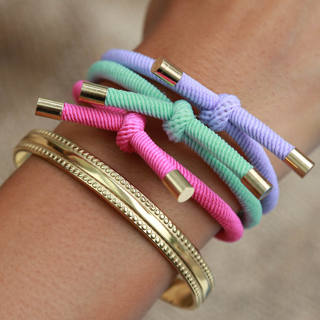 Ensemble de bracelets knots bubblegum (set of 3 pcs.)