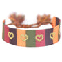 Gewebtes armband good vibes only wine red