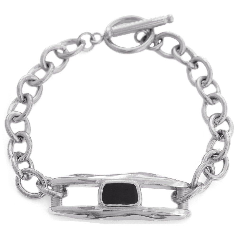 Silver bracelet style chain