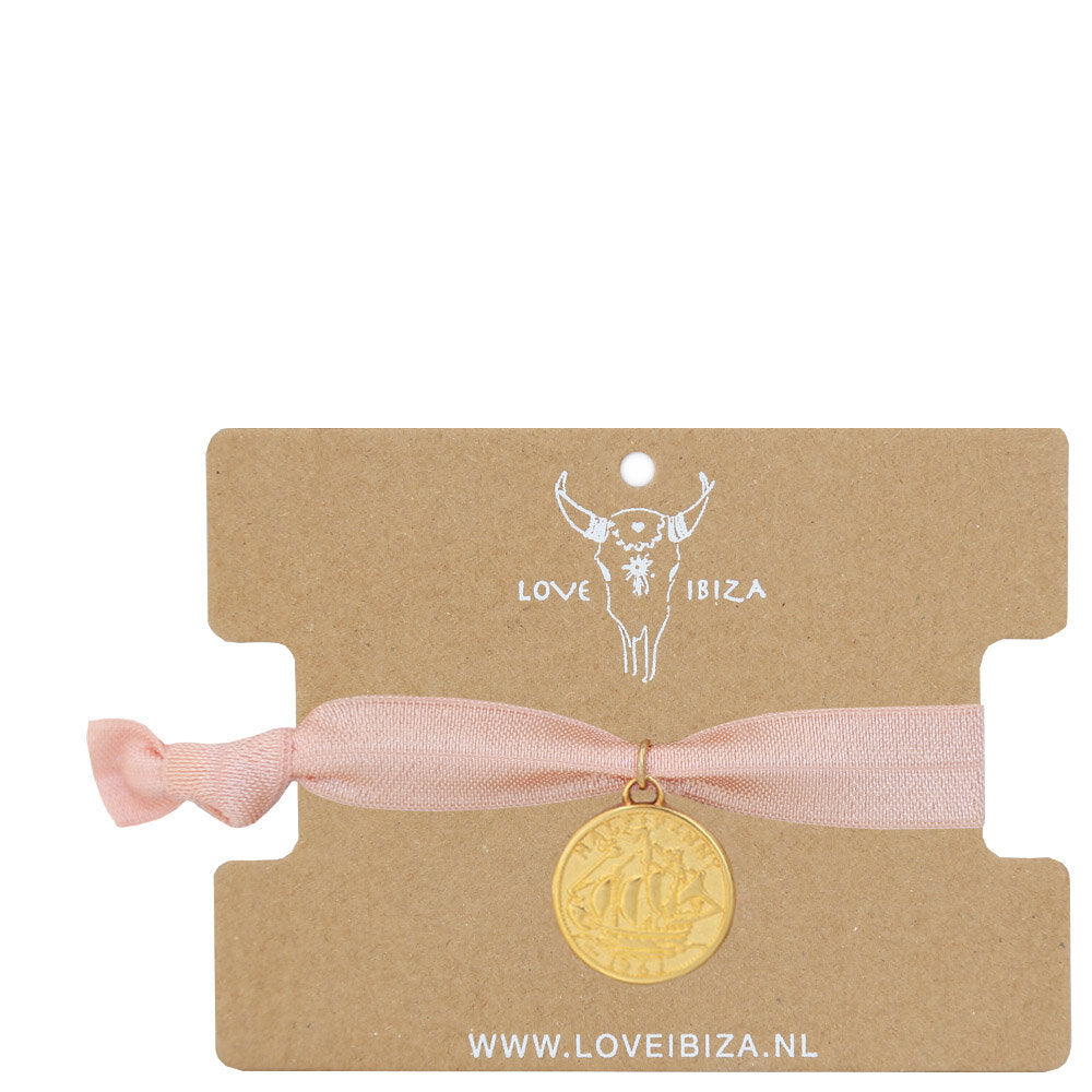 Bracelet Ibiza peach coin