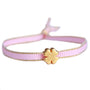 Bracelet golden clover hot pink
