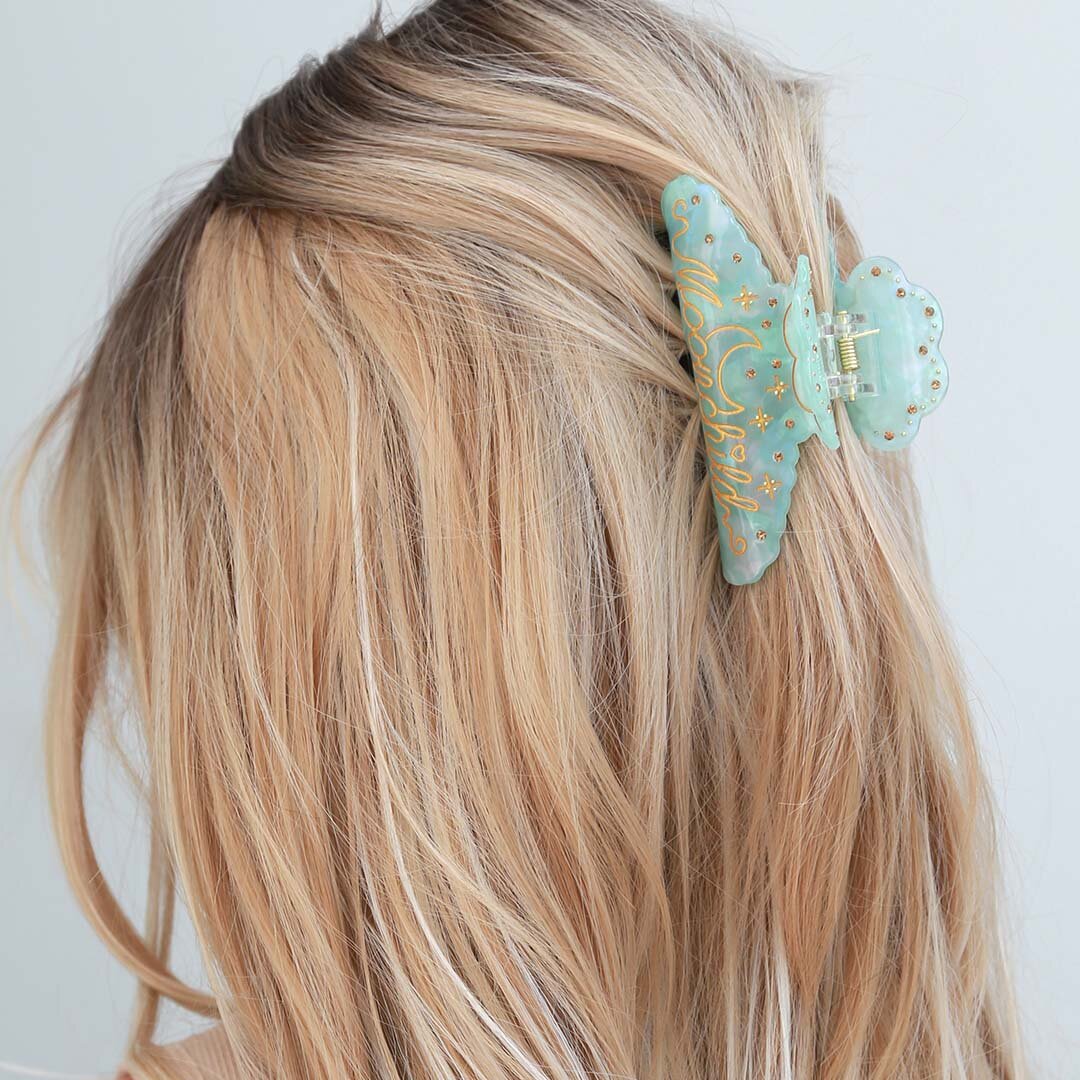 Pince à cheveux moonchild turquoise